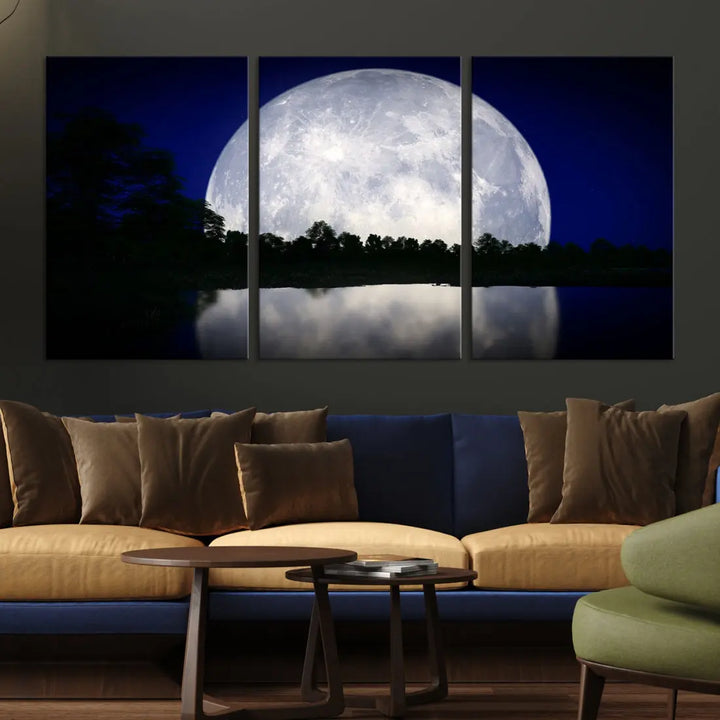 MoonGlade Full Moon Wall Art Canvas Print