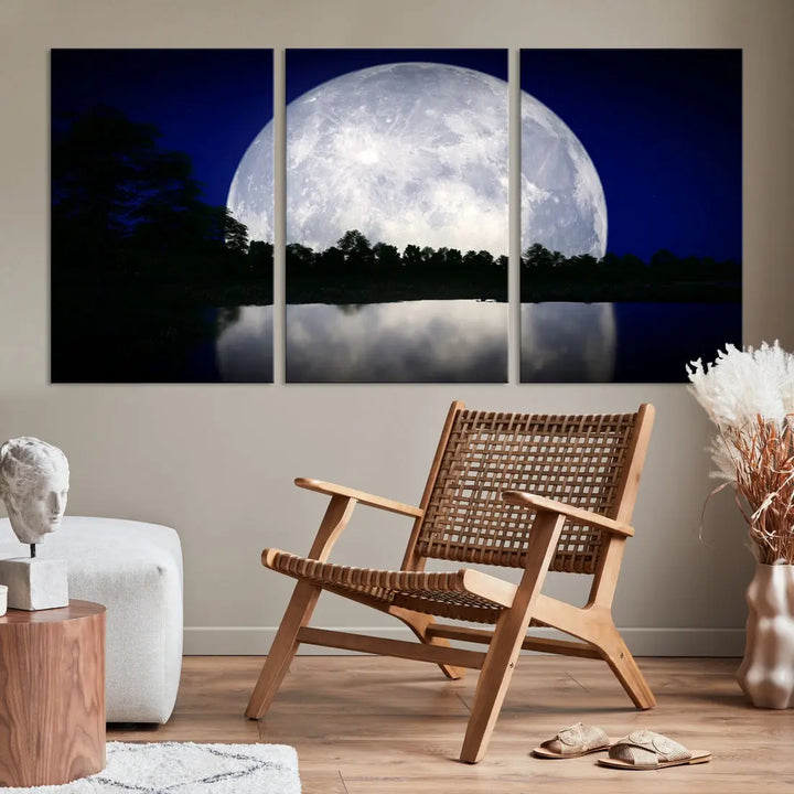 MoonGlade Full Moon Wall Art Canvas Print