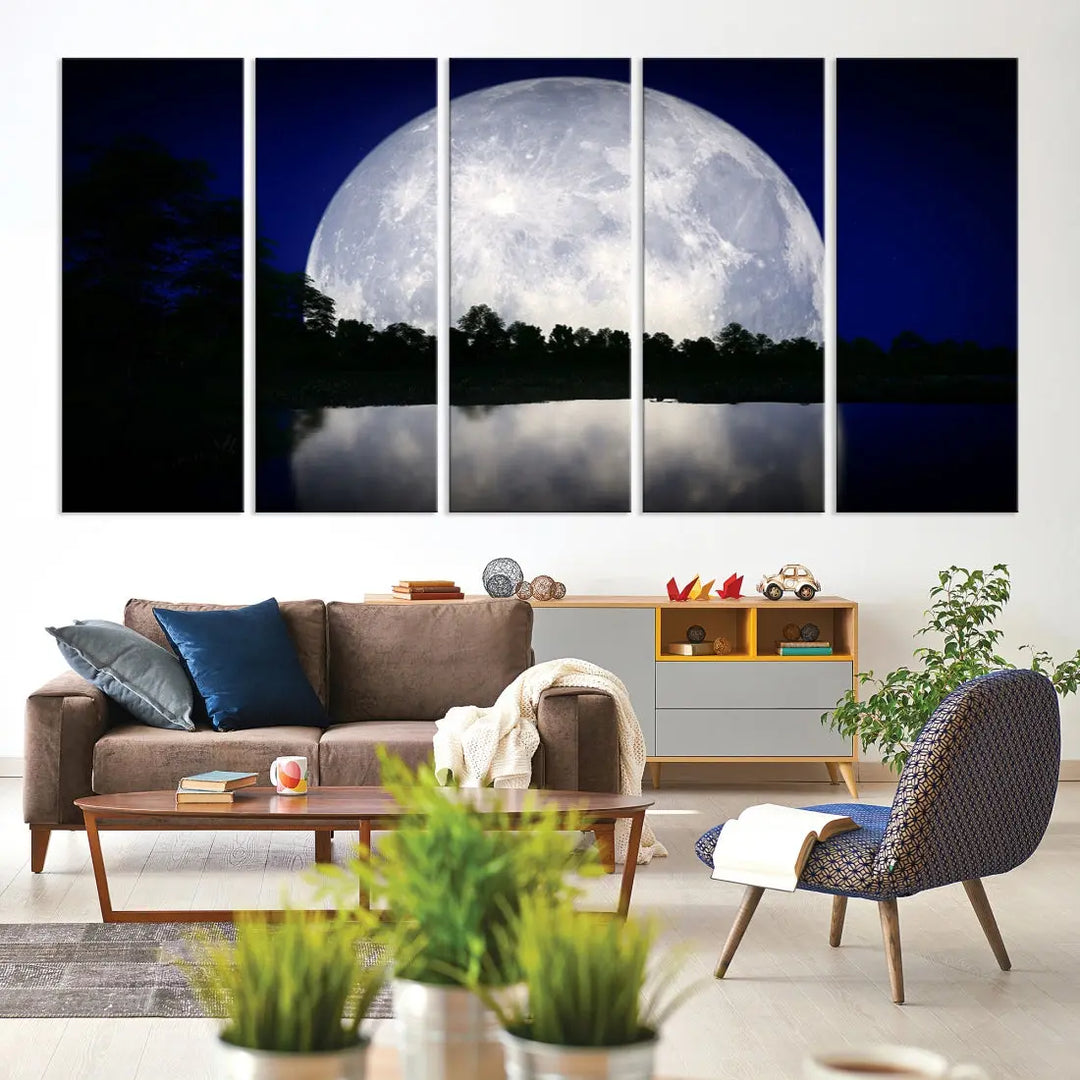 MoonGlade Full Moon Wall Art Canvas Print