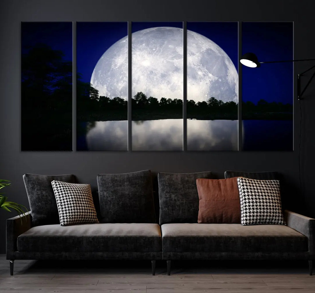 MoonGlade Full Moon Wall Art Canvas Print