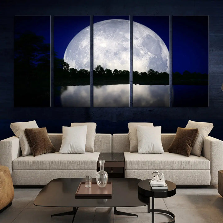 MoonGlade Full Moon Wall Art Canvas Print