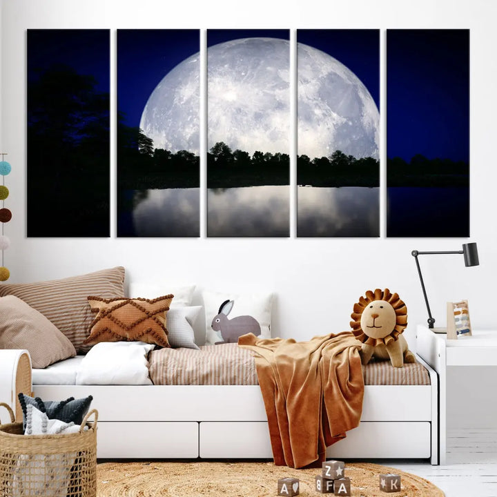 MoonGlade Full Moon Wall Art Canvas Print