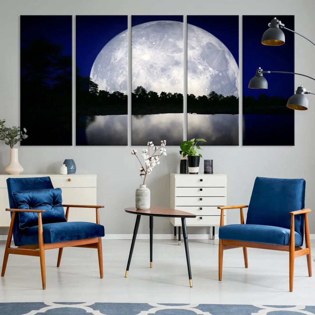 MoonGlade Full Moon Wall Art Canvas Print