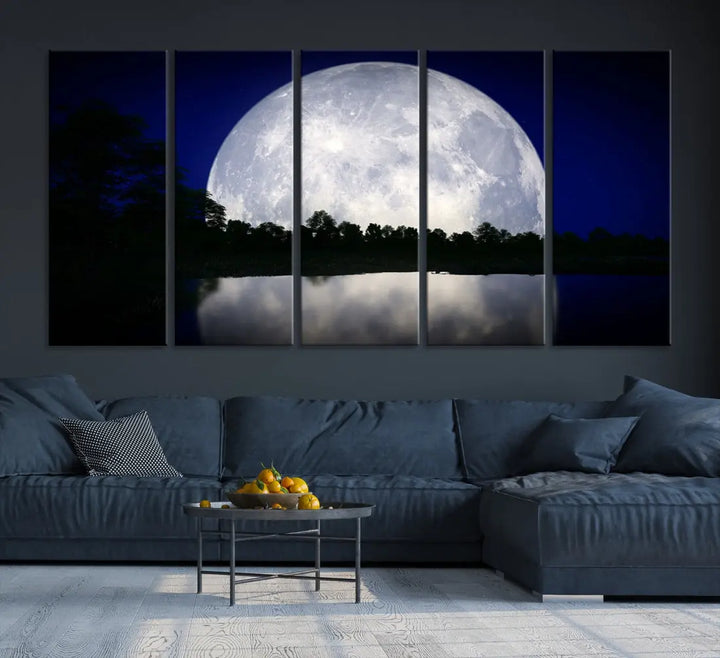 MoonGlade Full Moon Wall Art Canvas Print