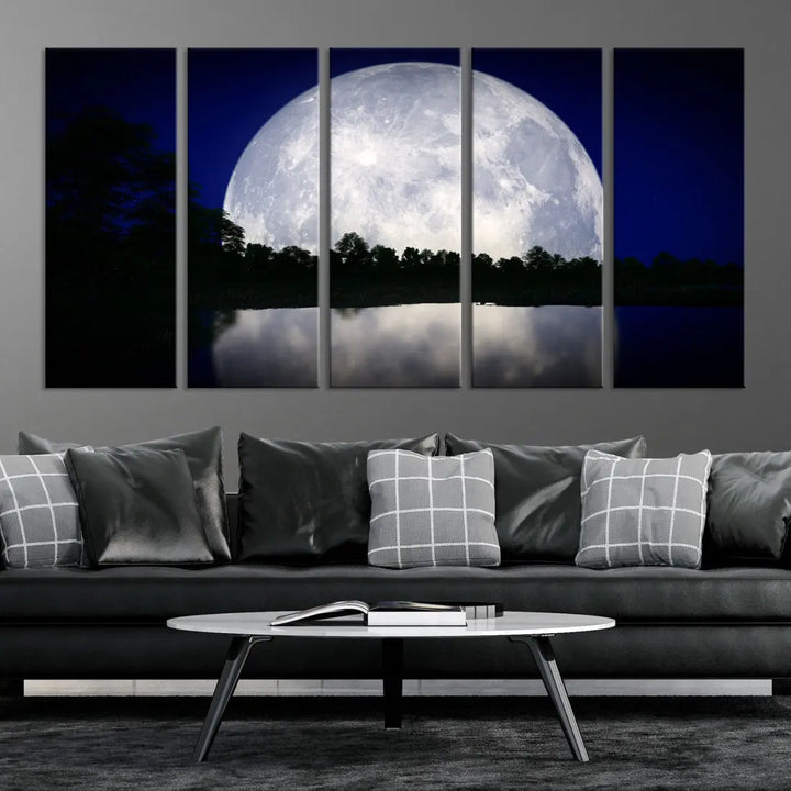 MoonGlade Full Moon Wall Art Canvas Print