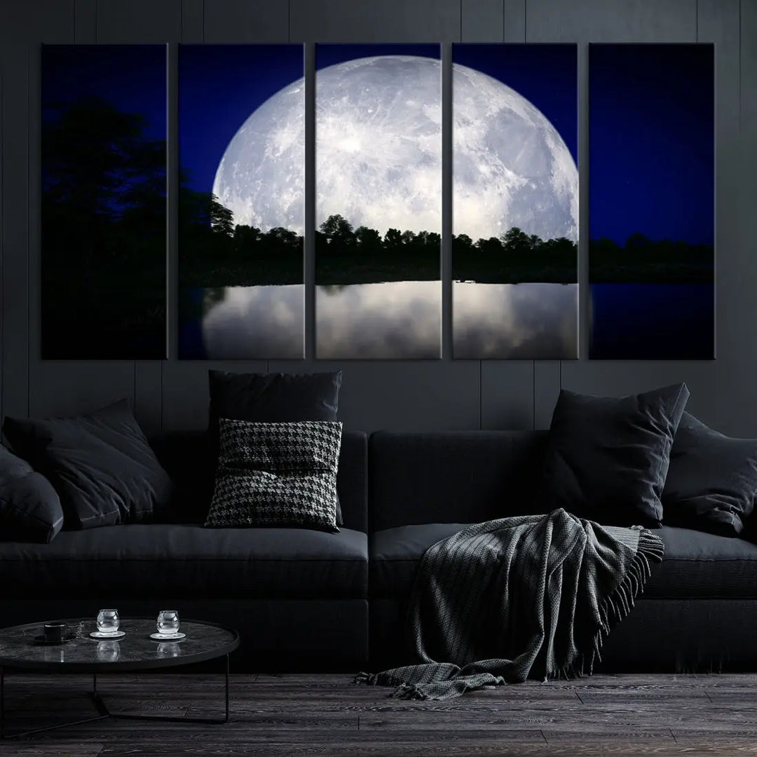 MoonGlade Full Moon Wall Art Canvas Print