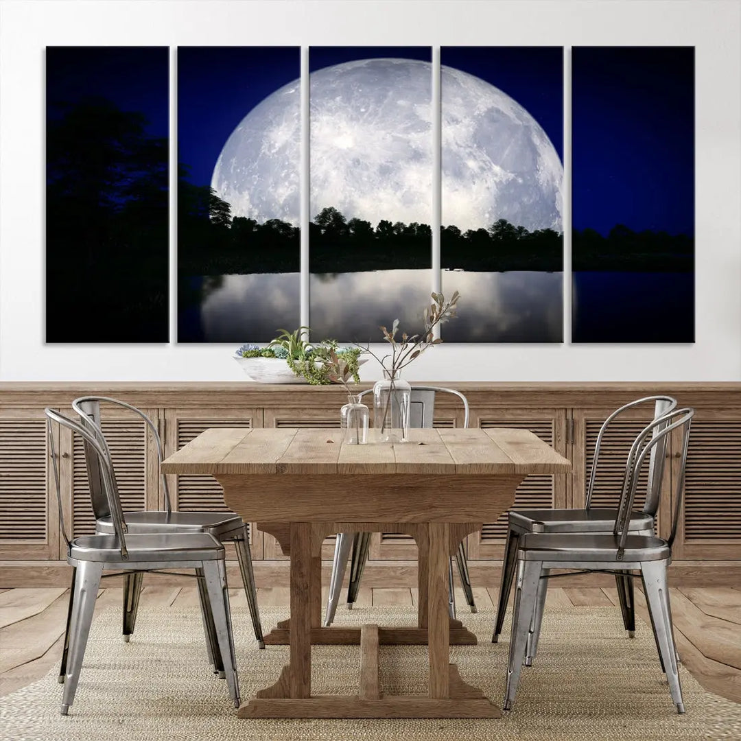 MoonGlade Full Moon Wall Art Canvas Print