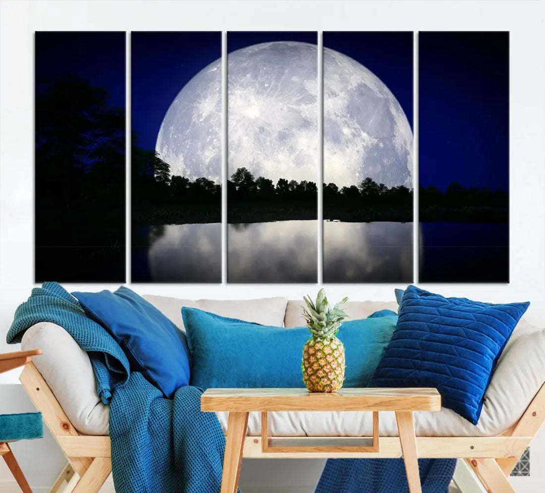 MoonGlade Full Moon Wall Art Canvas Print