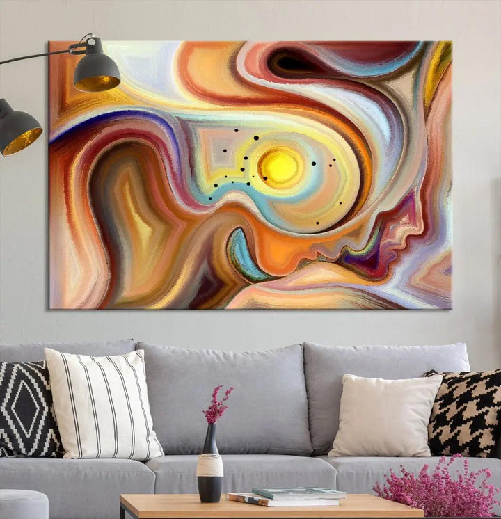 Mystery Beauty to Your Home with Our Abstract Human Figures Wall Art Canvas Print