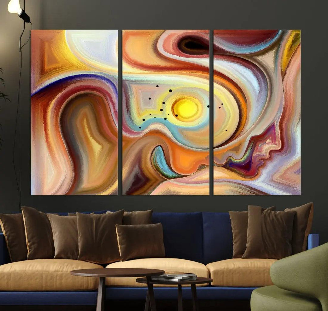 Mystery Beauty to Your Home with Our Abstract Human Figures Wall Art Canvas Print