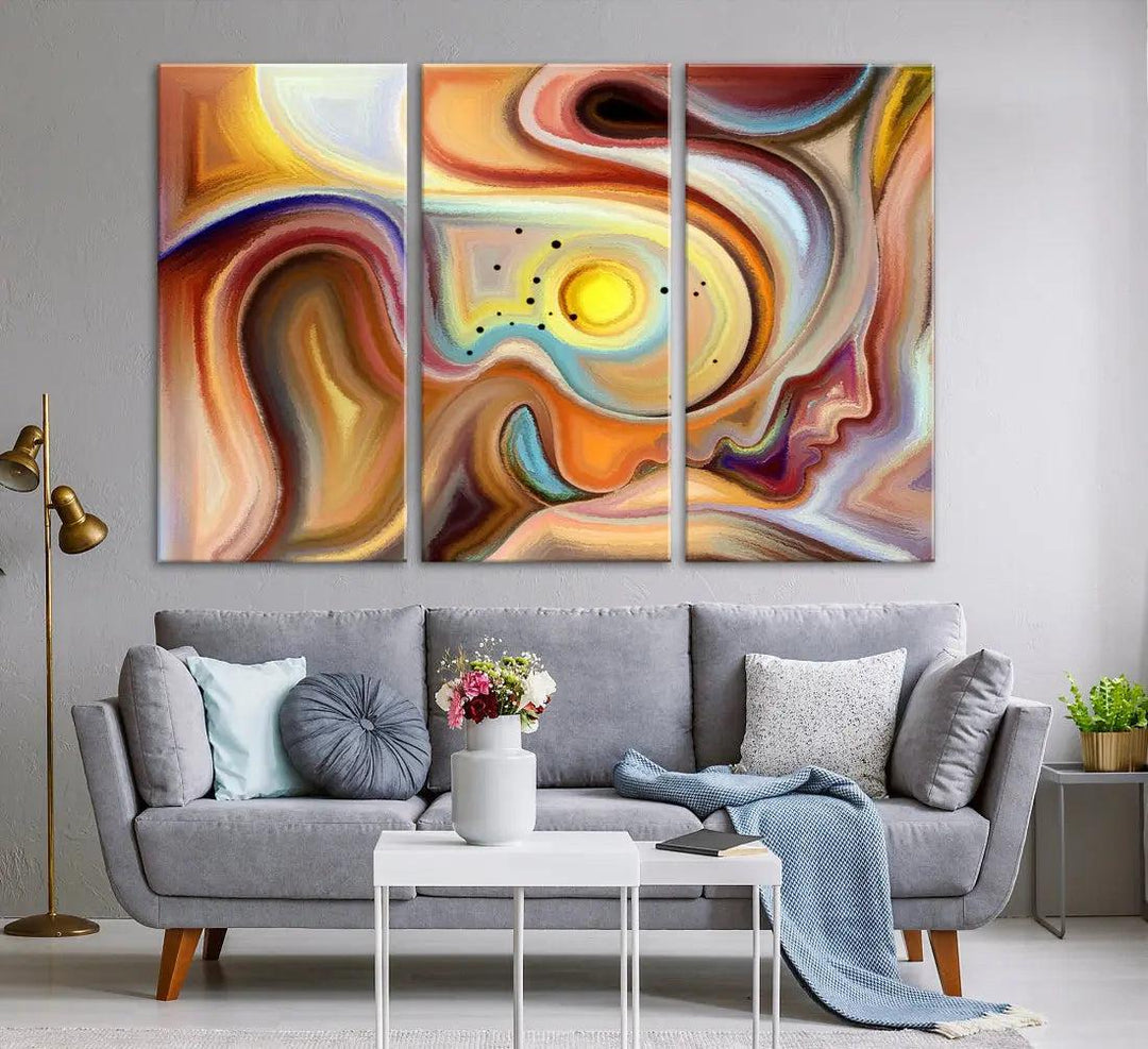 Mystery Beauty to Your Home with Our Abstract Human Figures Wall Art Canvas Print