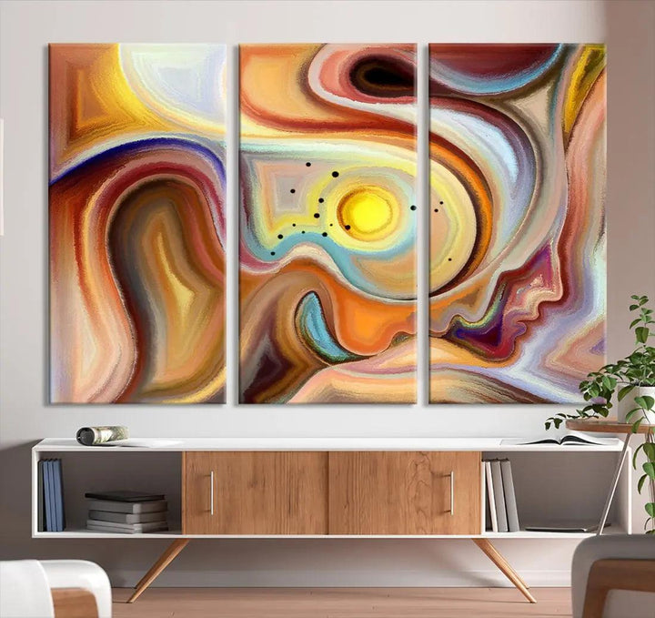 Mystery Beauty to Your Home with Our Abstract Human Figures Wall Art Canvas Print