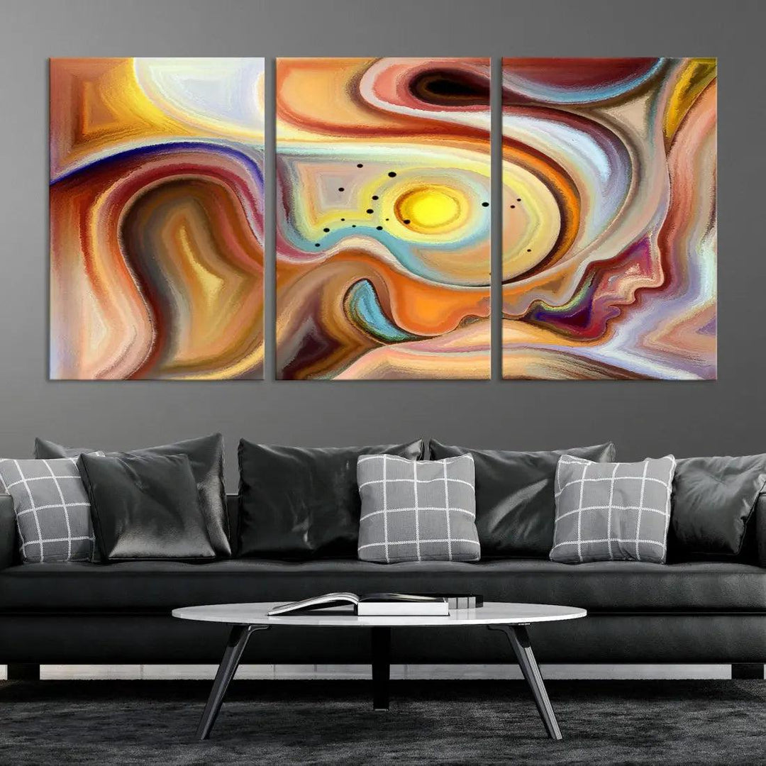 Mystery Beauty to Your Home with Our Abstract Human Figures Wall Art Canvas Print