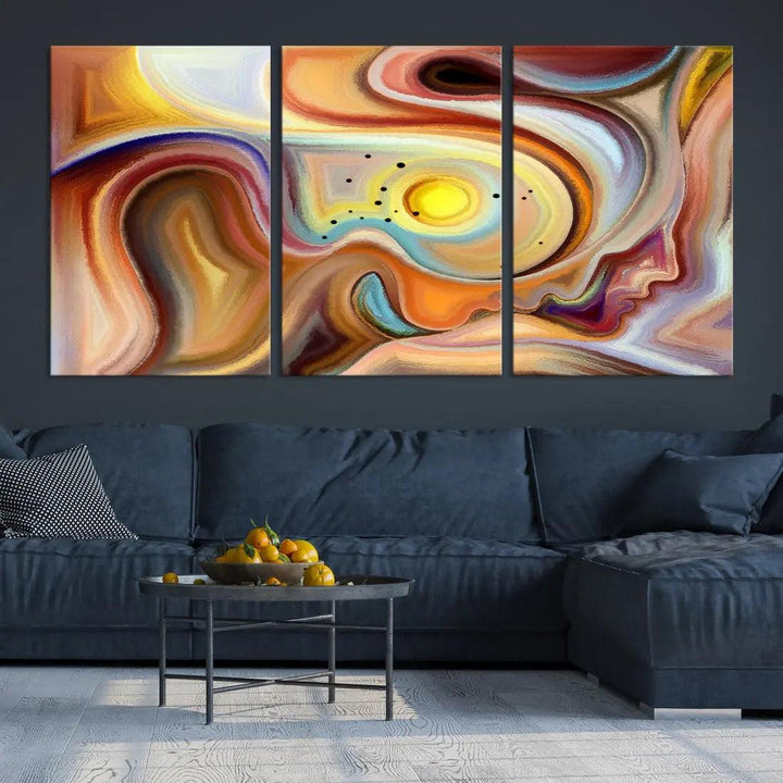 Mystery Beauty to Your Home with Our Abstract Human Figures Wall Art Canvas Print