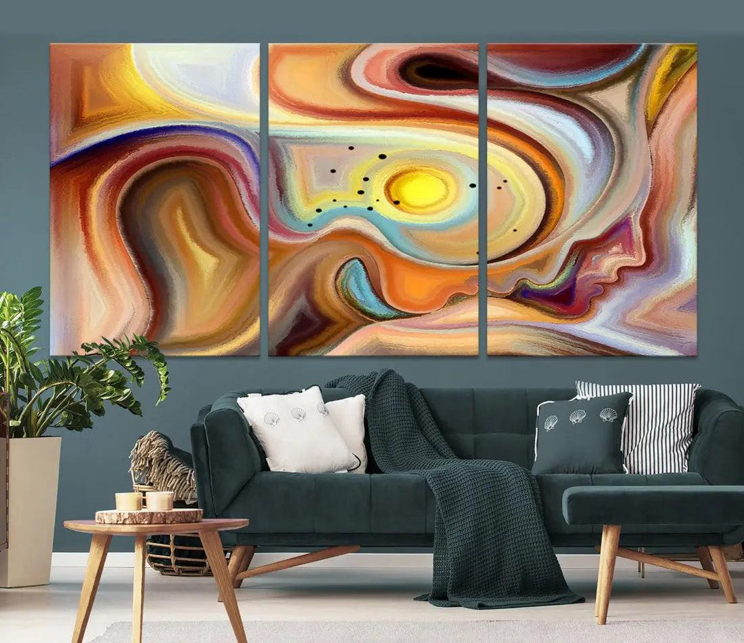 Mystery Beauty to Your Home with Our Abstract Human Figures Wall Art Canvas Print