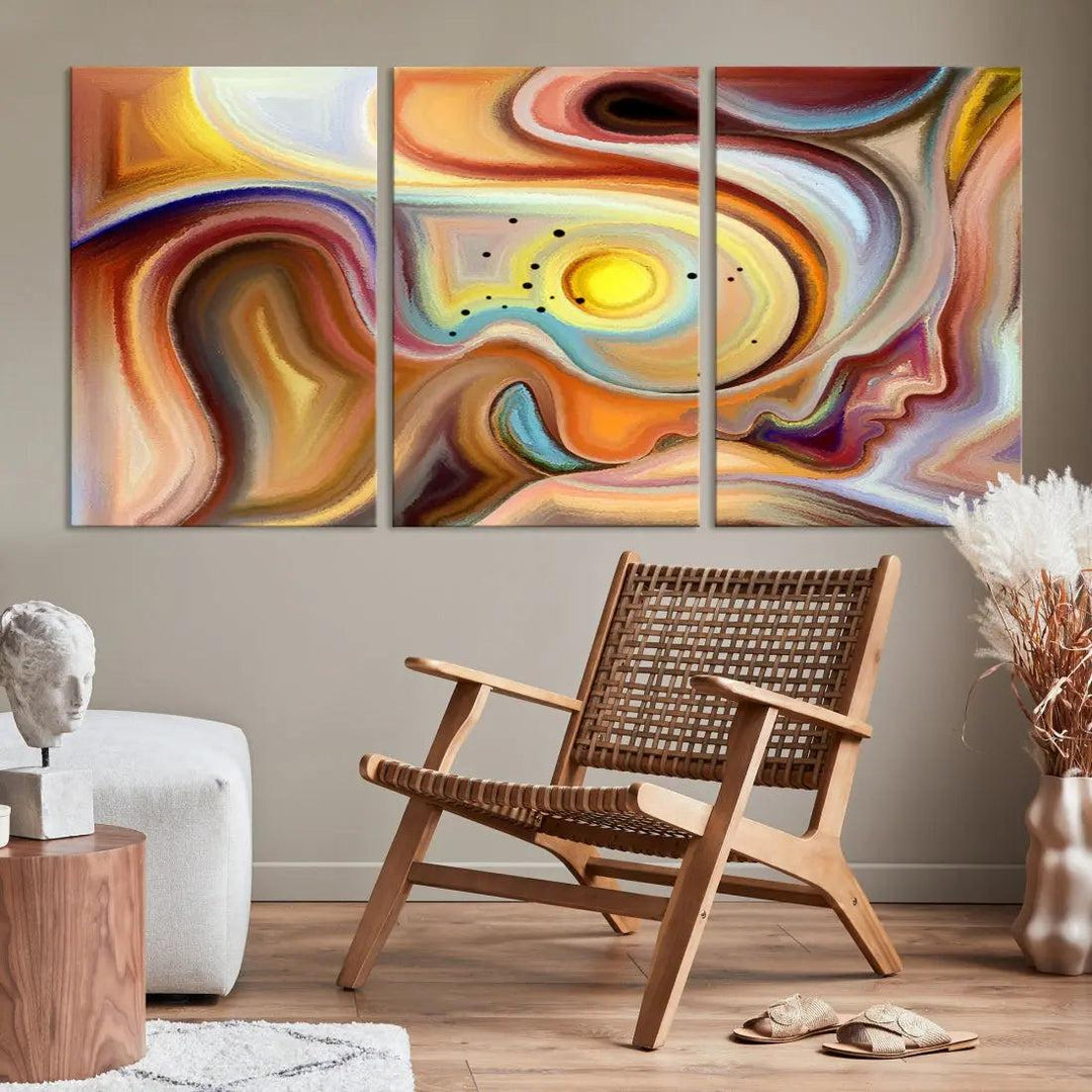 Mystery Beauty to Your Home with Our Abstract Human Figures Wall Art Canvas Print