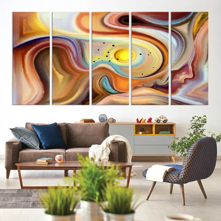 Mystery Beauty to Your Home with Our Abstract Human Figures Wall Art Canvas Print