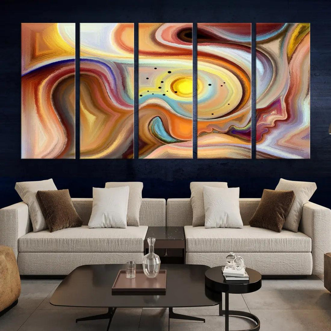 Mystery Beauty to Your Home with Our Abstract Human Figures Wall Art Canvas Print