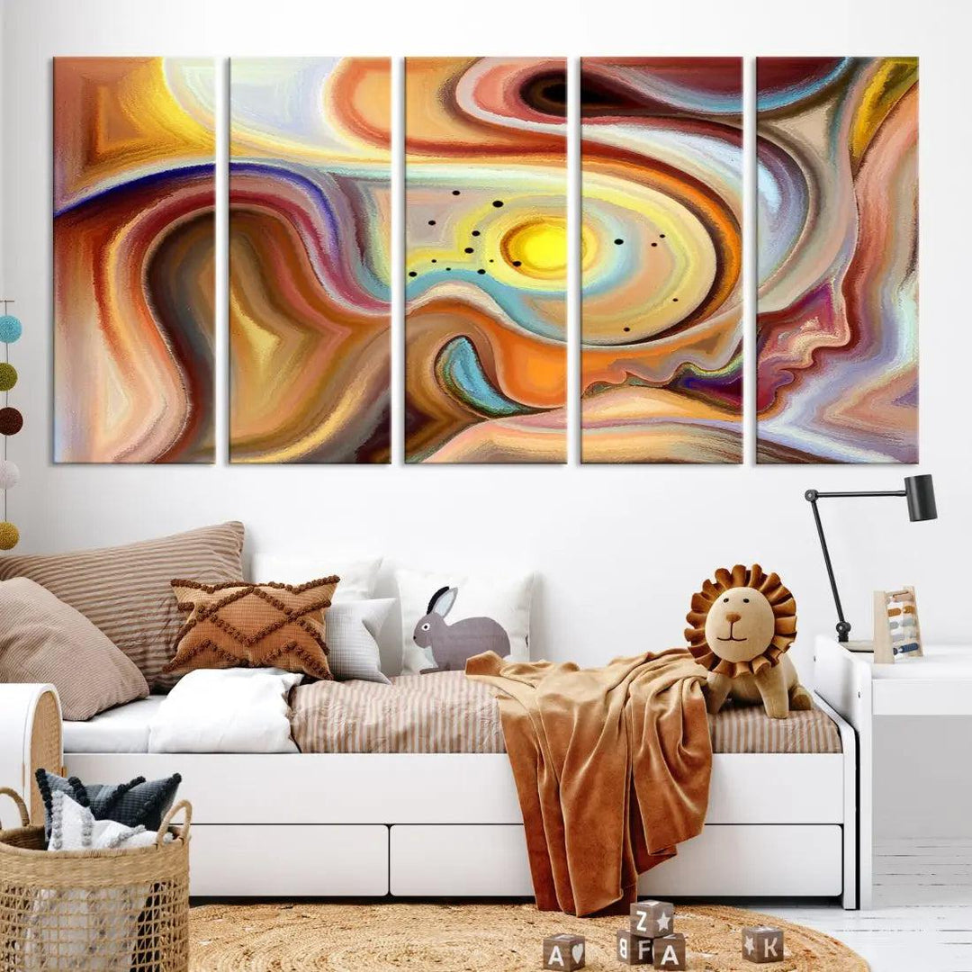 Mystery Beauty to Your Home with Our Abstract Human Figures Wall Art Canvas Print