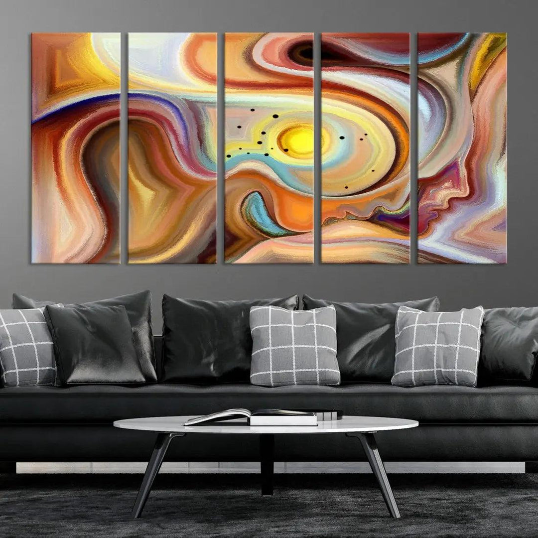 Mystery Beauty to Your Home with Our Abstract Human Figures Wall Art Canvas Print