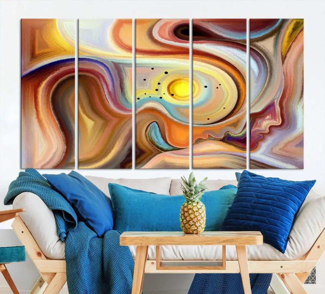 Mystery Beauty to Your Home with Our Abstract Human Figures Wall Art Canvas Print