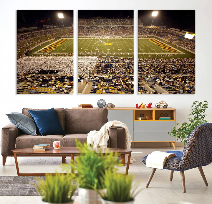 Navy Midshipmen Football Team Print - Navy–Marine Corps Memorial Stadium Wall Art Canvas Print