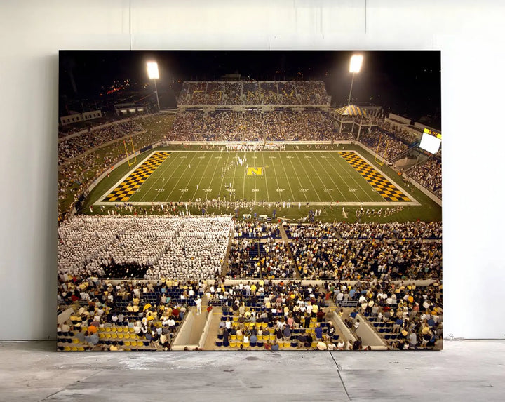 Navy Midshipmen Football Team Print - Navy–Marine Corps Memorial Stadium Wall Art Canvas Print