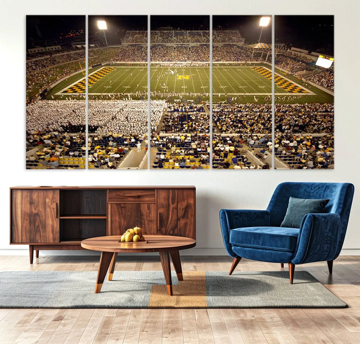 Navy Midshipmen Football Team Print - Navy–Marine Corps Memorial Stadium Wall Art Canvas Print