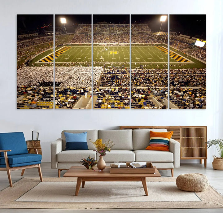 Navy Midshipmen Football Team Print - Navy–Marine Corps Memorial Stadium Wall Art Canvas Print