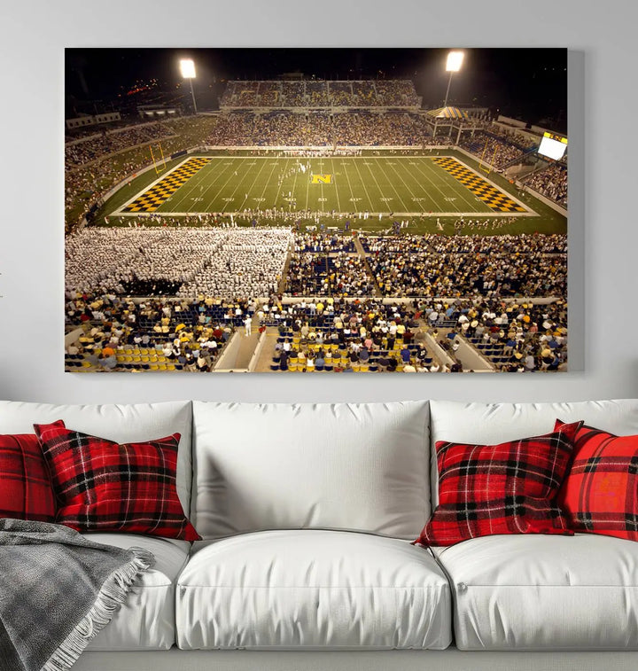 Navy Midshipmen Football Team Print - Navy–Marine Corps Memorial Stadium Wall Art Canvas Print