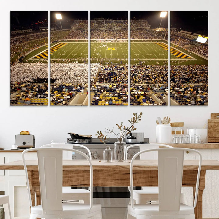 Navy Midshipmen Football Team Print - Navy–Marine Corps Memorial Stadium Wall Art Canvas Print