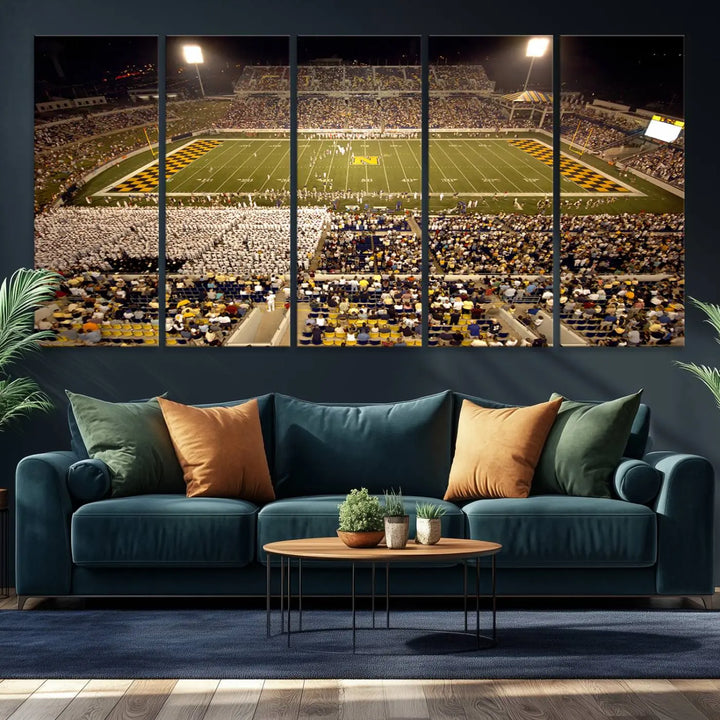 Navy Midshipmen Football Team Print - Navy–Marine Corps Memorial Stadium Wall Art Canvas Print