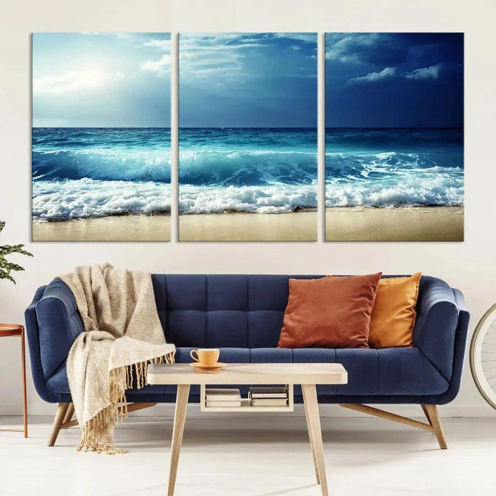 Astonishing Beach Canvas Print Sea Landscape Nautical Coastal Wall Art