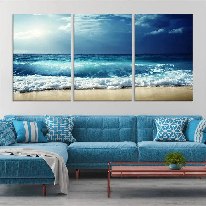 Astonishing Beach Canvas Print Sea Landscape Nautical Coastal Wall Art