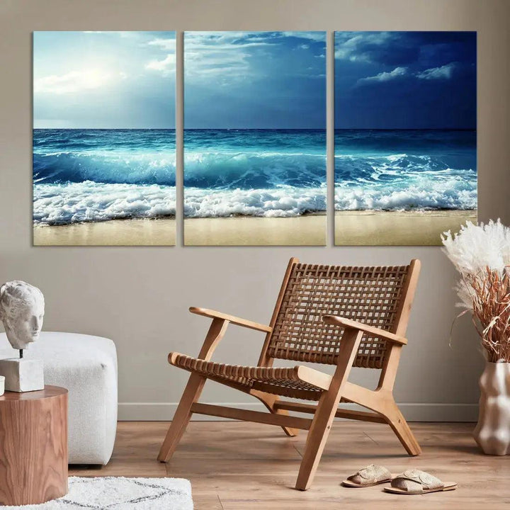 Astonishing Beach Canvas Print Sea Landscape Nautical Coastal Wall Art