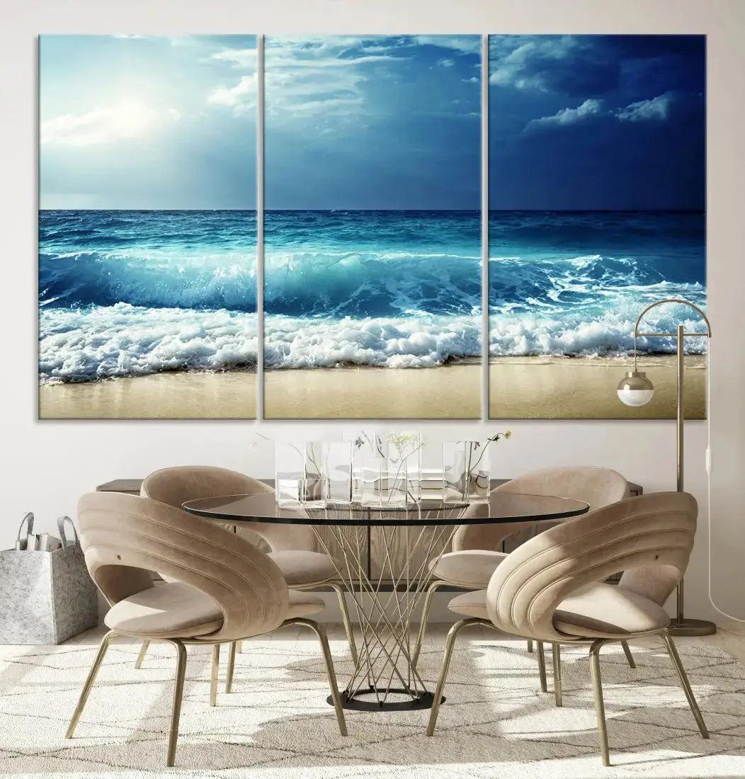 Astonishing Beach Canvas Print Sea Landscape Nautical Coastal Wall Art