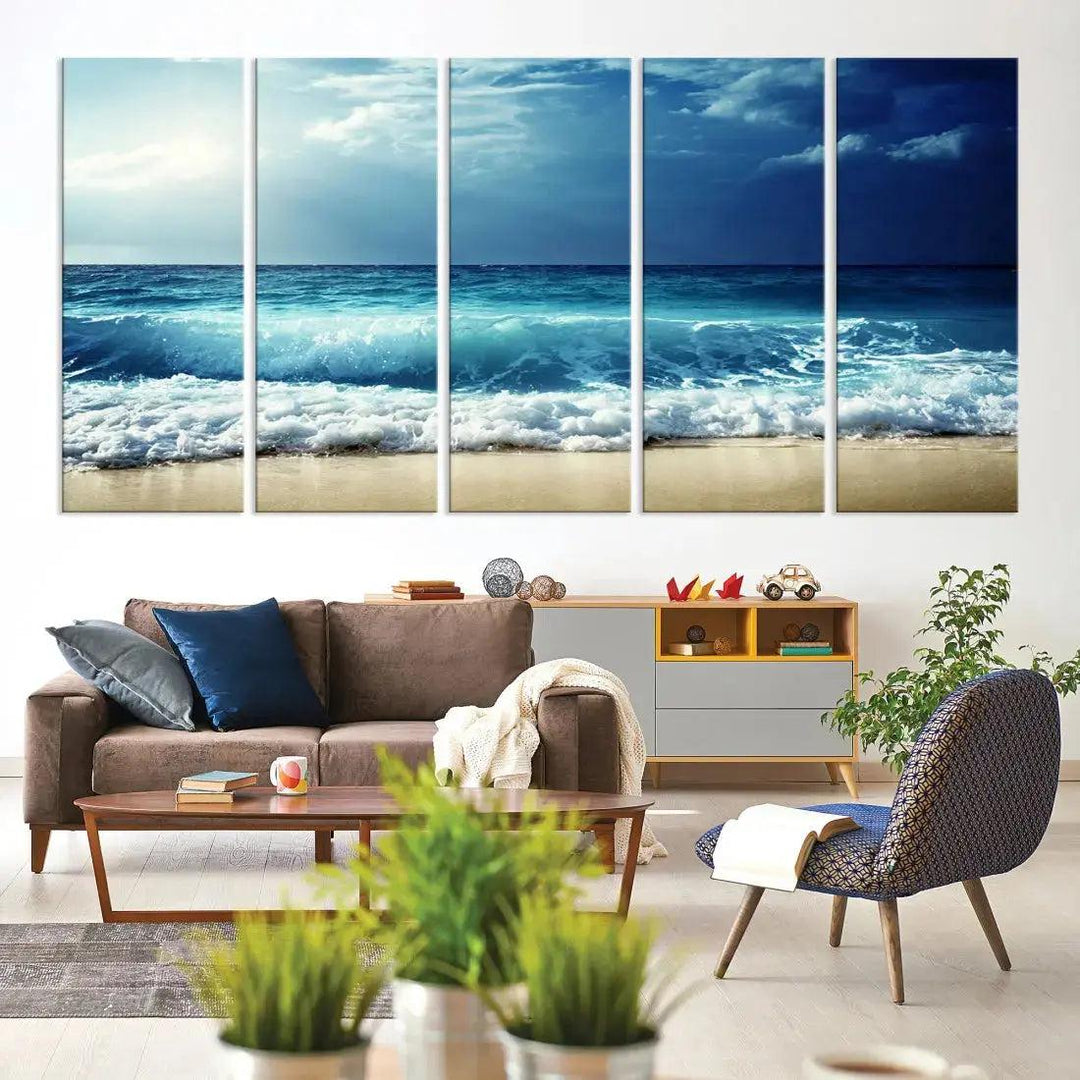 Astonishing Beach Canvas Print Sea Landscape Nautical Coastal Wall Art