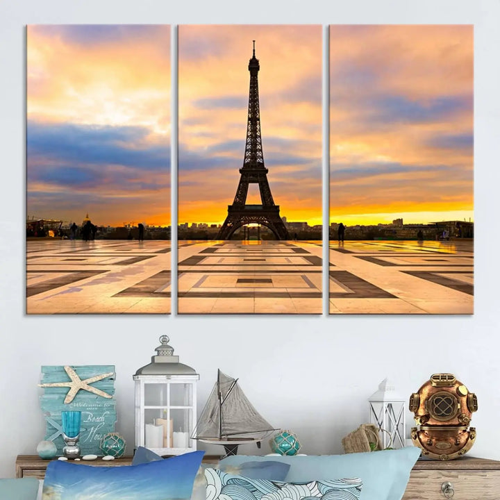 Paris Eiffle Tower Wall Art Canvas Prints