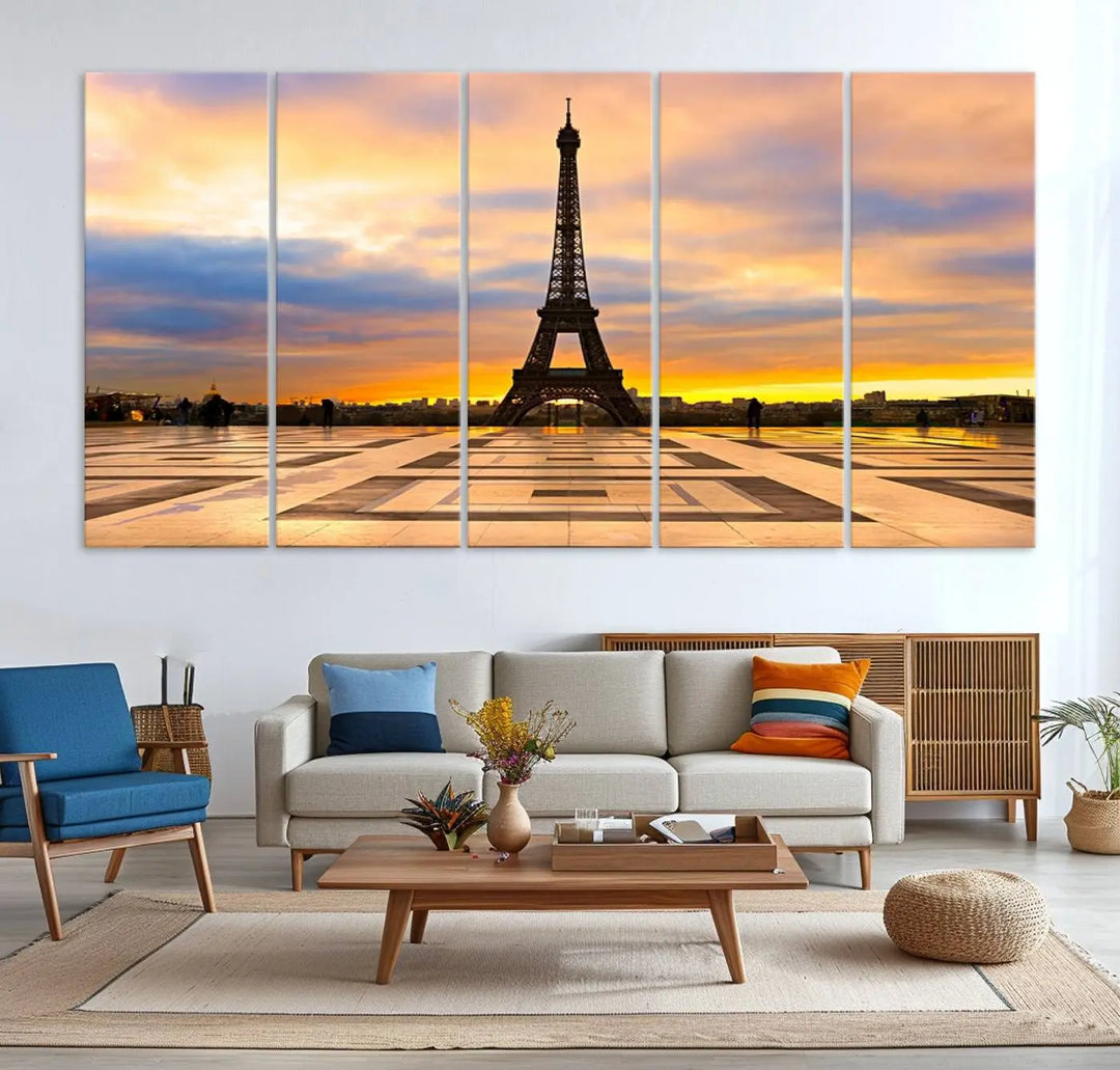 Paris Eiffle Tower Wall Art Canvas Prints