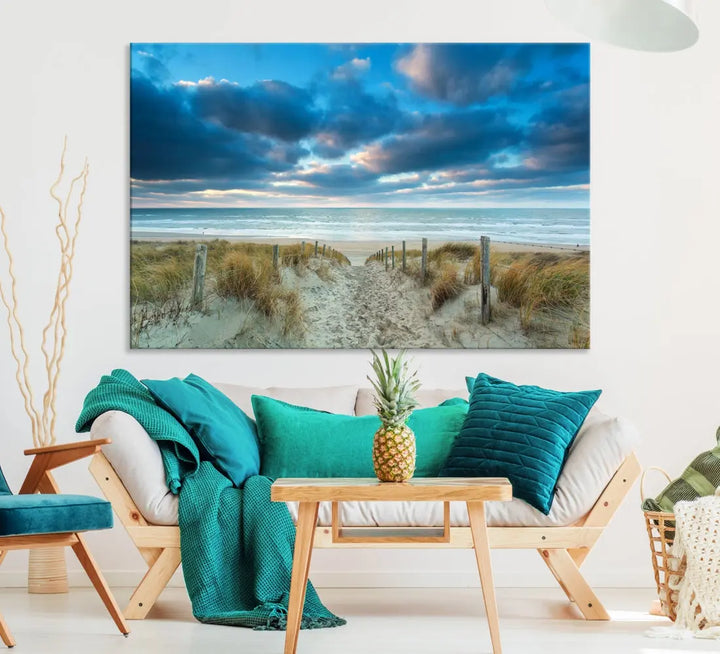 Path to Beach Canvas Wall Art Landscape Print Large Artwork for Walls