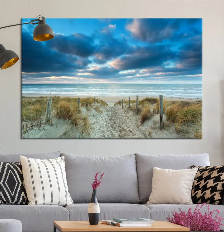 Path to Beach Canvas Wall Art Landscape Print Large Artwork for Walls