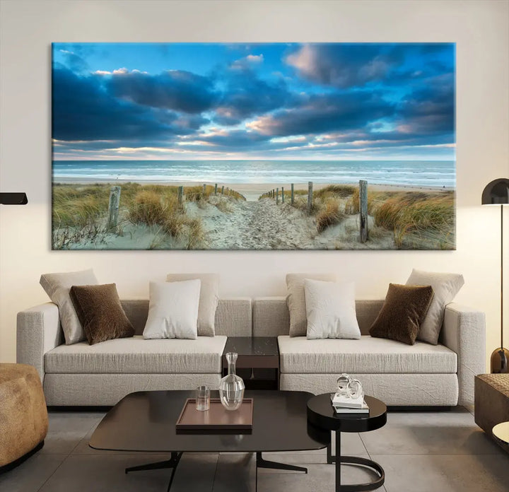 Path to Beach Canvas Wall Art Landscape Print Large Artwork for Walls