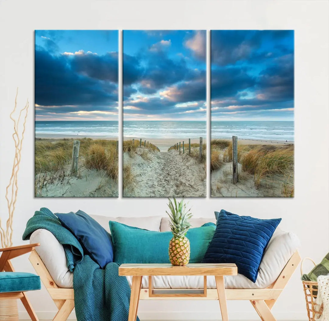 Path to Beach Canvas Wall Art Landscape Print Large Artwork for Walls