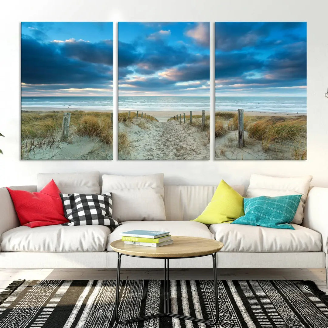 Path to Beach Canvas Wall Art Landscape Print Large Artwork for Walls