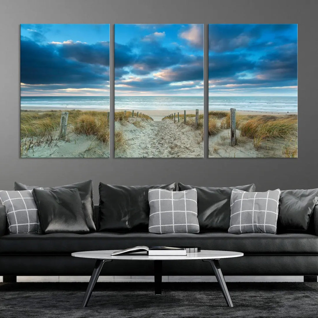 Path to Beach Canvas Wall Art Landscape Print Large Artwork for Walls