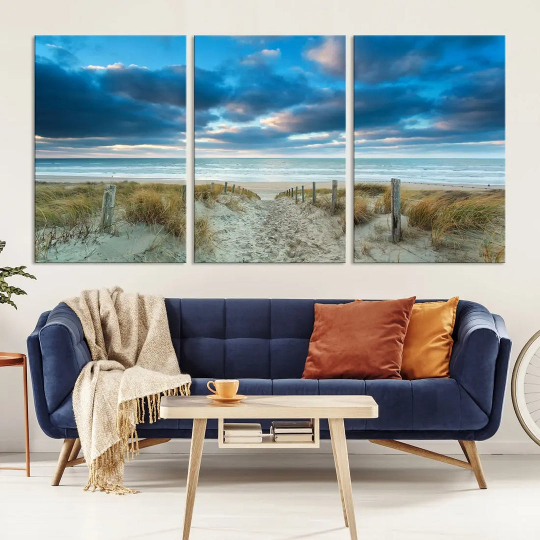 Path to Beach Canvas Wall Art Landscape Print Large Artwork for Walls