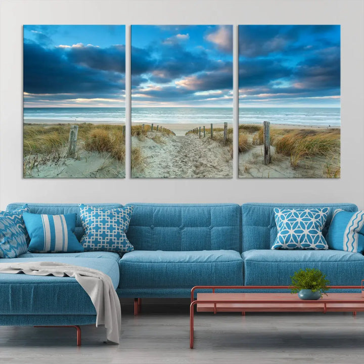 Path to Beach Canvas Wall Art Landscape Print Large Artwork for Walls