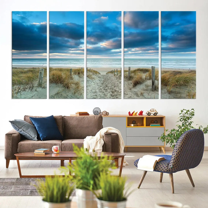 Path to Beach Canvas Wall Art Landscape Print Large Artwork for Walls