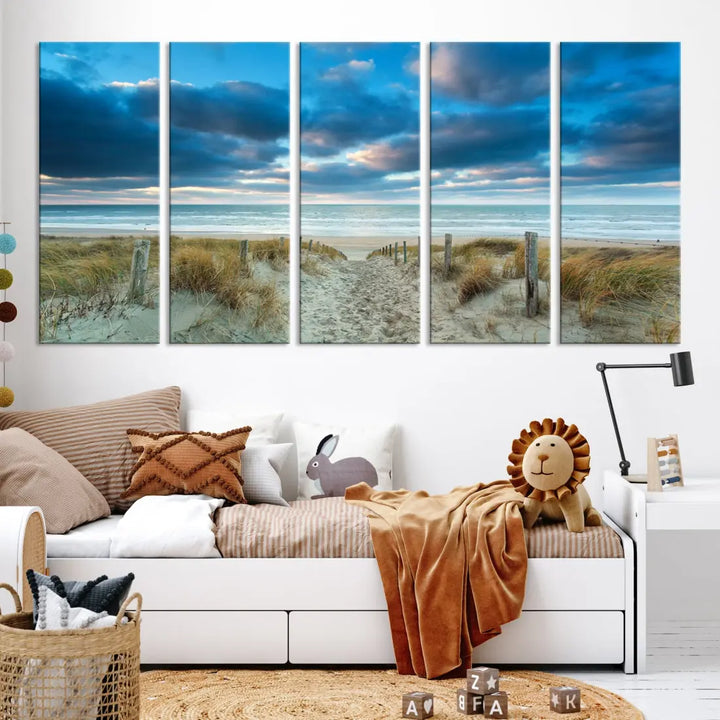 Path to Beach Canvas Wall Art Landscape Print Large Artwork for Walls