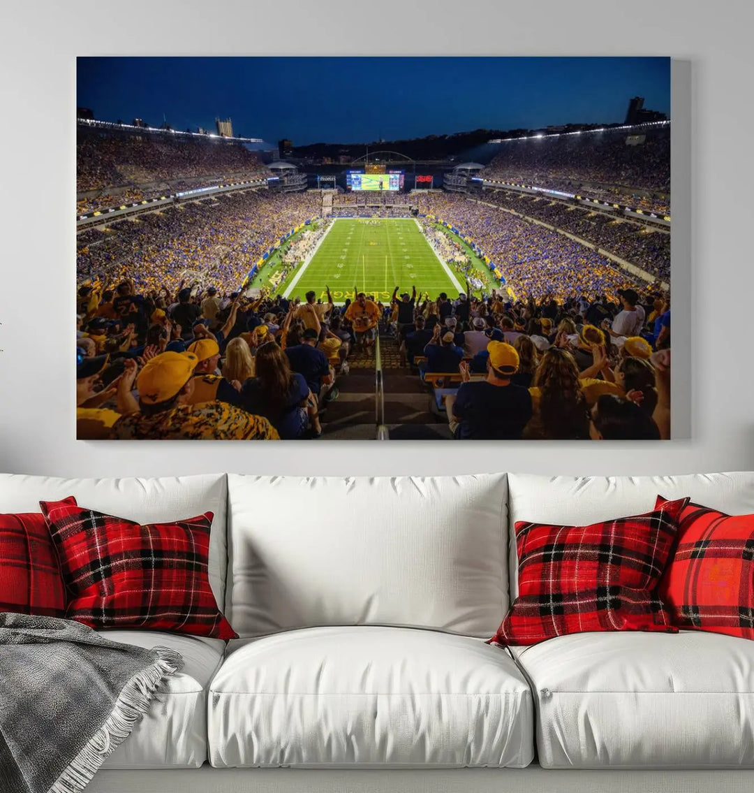 Pittsburgh Panthers Football Team Print - Pittsburgh Acrisure Stadium Wall Art Canvas Print